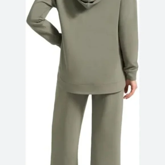 Dark Sage Women's Hoodie Lounge Set with Pockets - Picture 3 of 3